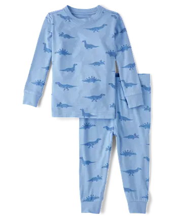 Baby And Toddler Boys Dino Pajamas - Super Soft - blue