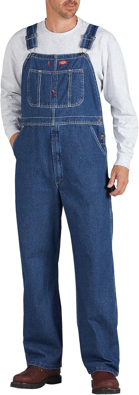 🔥Last Day Promotion🔥Men's Denim Bib Overalls, Workwear with Adjustable Straps and Convenient Tool Pockets