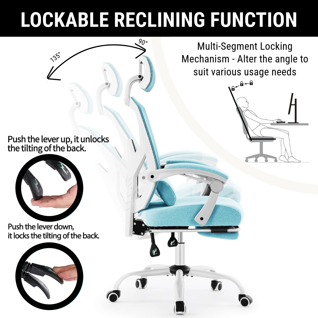 CDC Stealth™ - Ergonomic Office Chair with Lumbar and Headrest Support