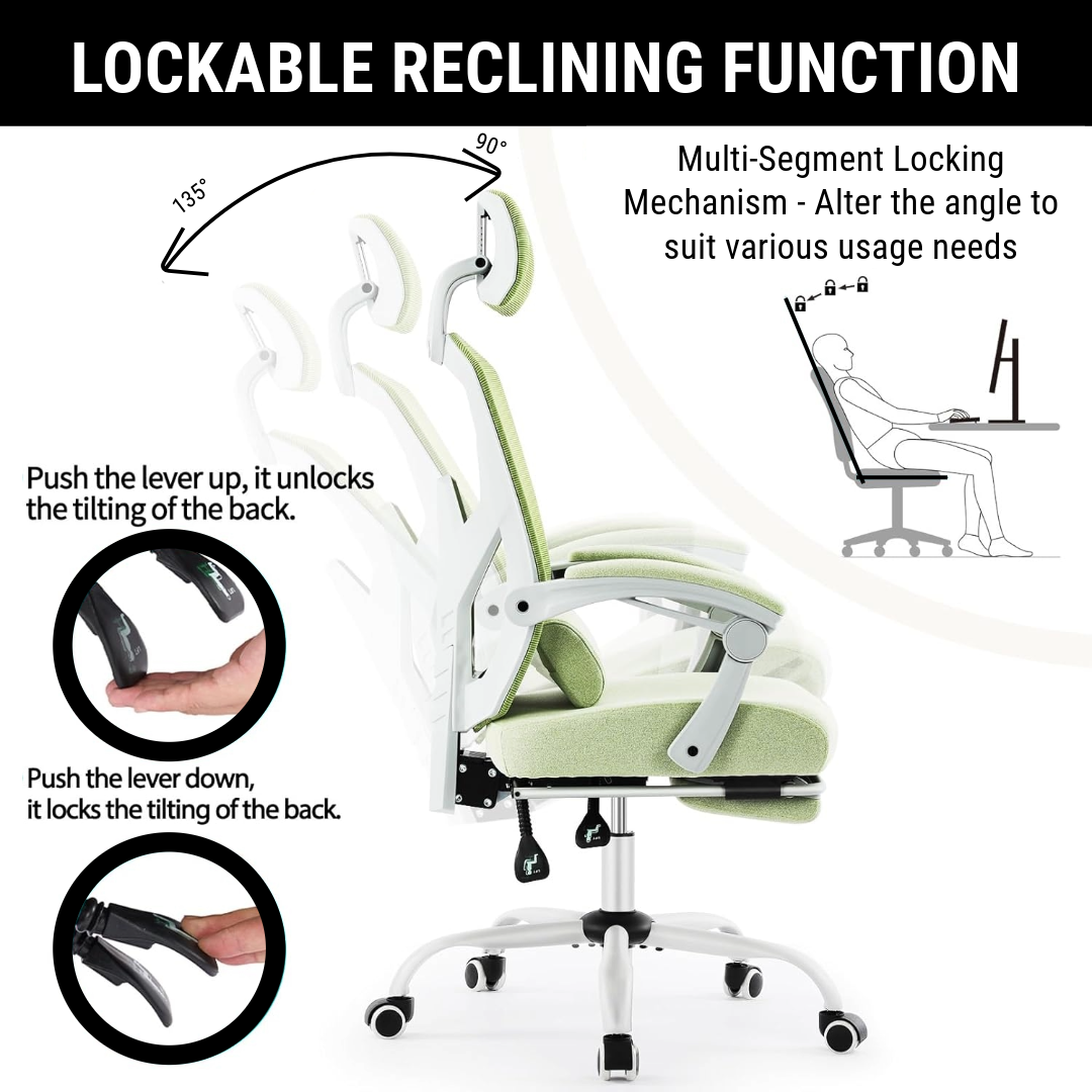 CDC Stealth™ - Ergonomic Office Chair with Lumbar and Headrest Support