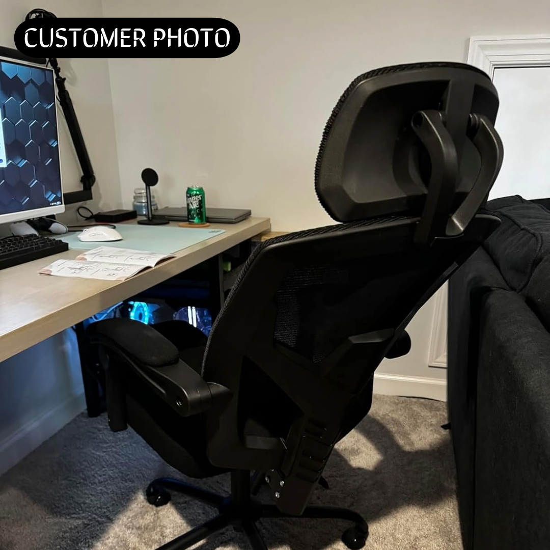 CDC Stealth™ - Ergonomic Office Chair with Lumbar and Headrest Support