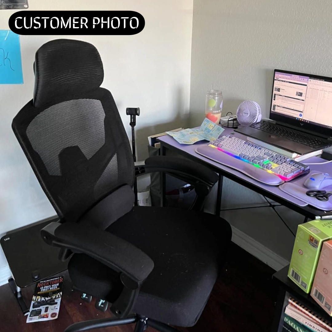 CDC Stealth™ - Ergonomic Office Chair with Lumbar and Headrest Support