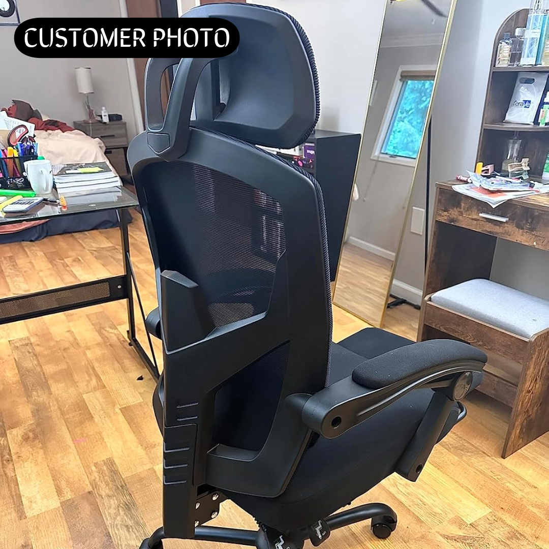 CDC Stealth™ - Ergonomic Office Chair with Lumbar and Headrest Support