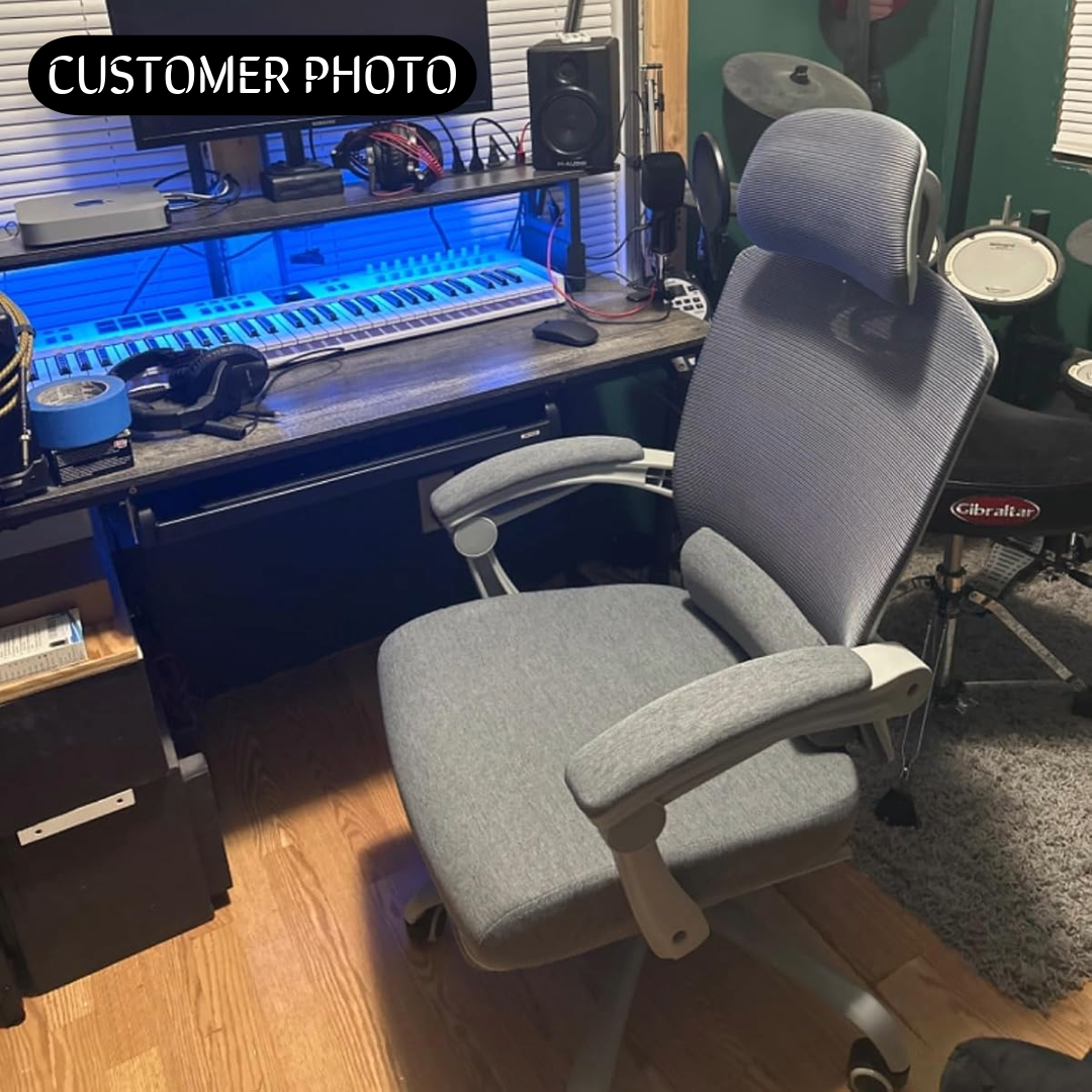 CDC Stealth™ - Ergonomic Office Chair with Lumbar and Headrest Support