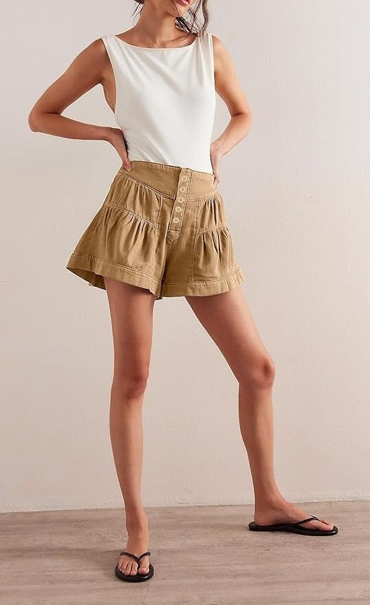 Women's Summer Button Up High Waisted Denim Shorts (Buy 2 Free Shipping)