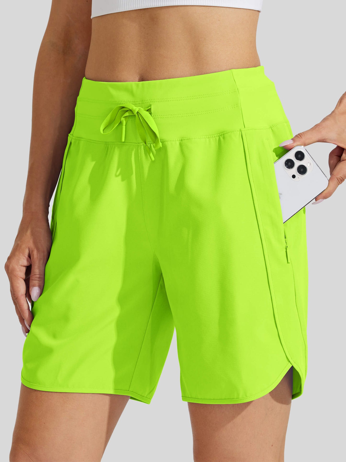 Women's 7 Inseam Athletic High Wasistband Shorts (Buy 2 Free Shipping)