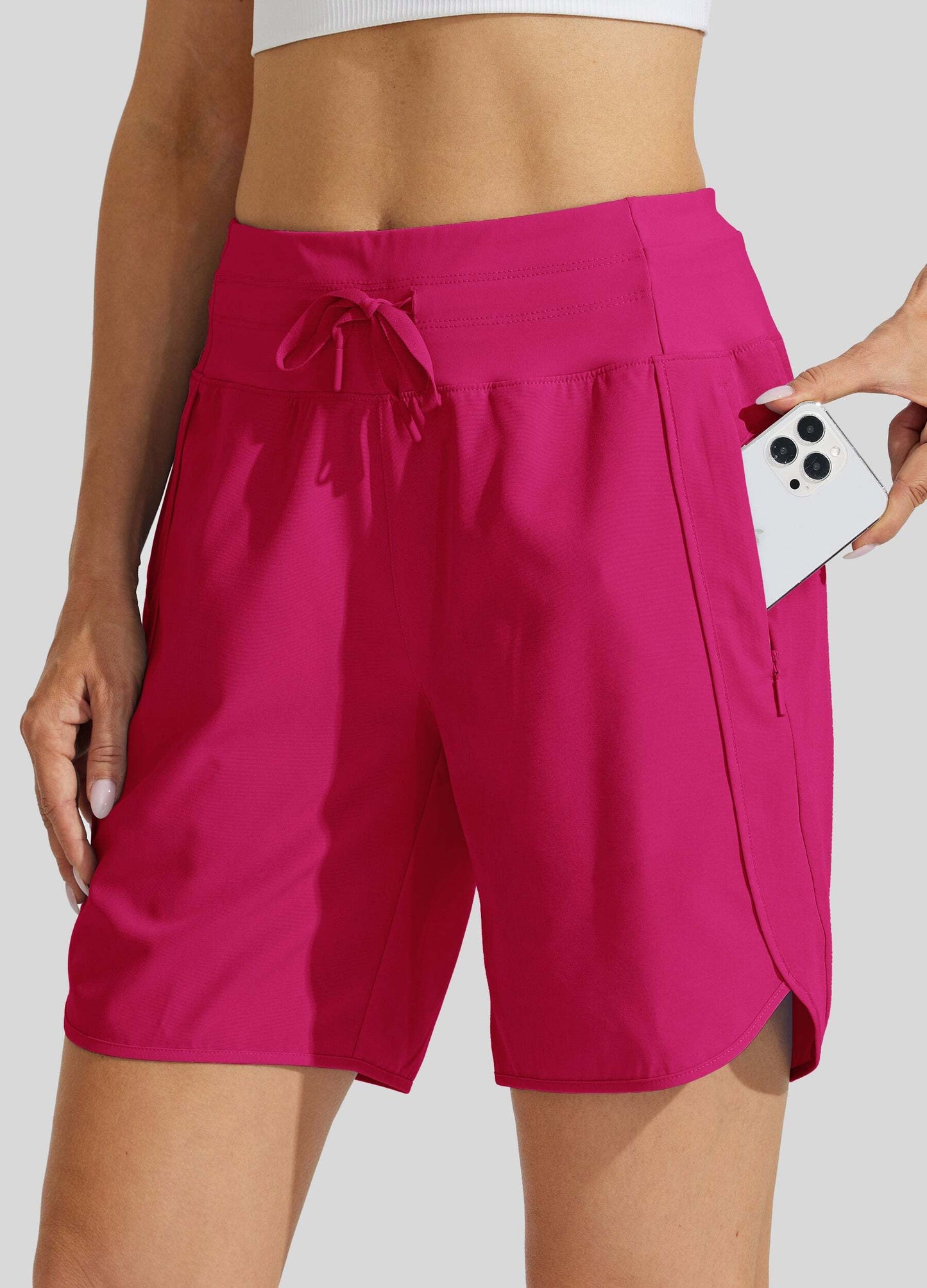 Women's 7 Inseam Athletic High Wasistband Shorts (Buy 2 Free Shipping)