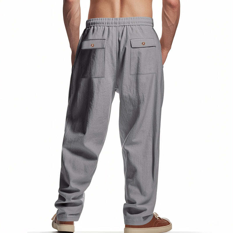Men's Summer Loose Solid Color Casual Pants