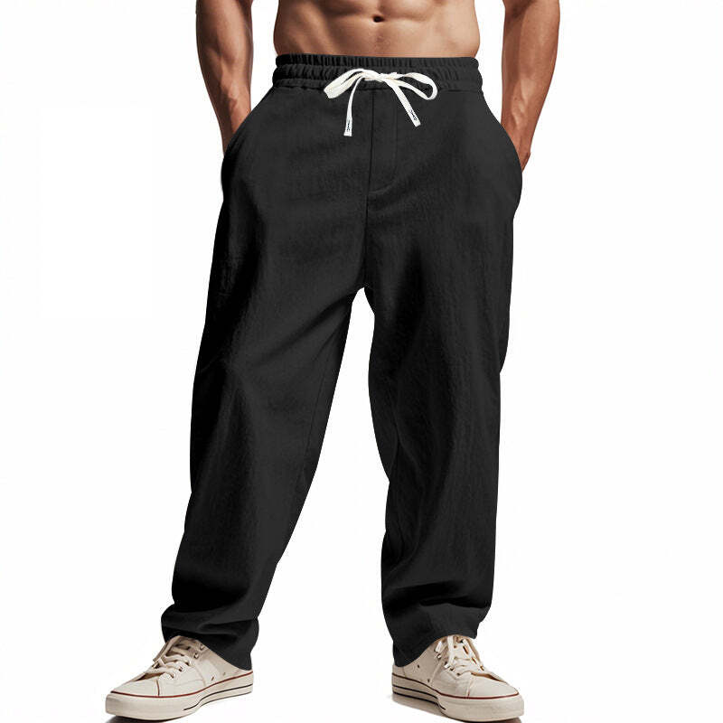 Men's Summer Loose Solid Color Casual Pants